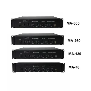 T 70v 100v 70w 130w 260w 360w 3 Mic 2 Aux FM Digital USB Mixer Bluetooth Audio Power Amplifier