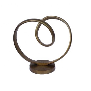 Esculturas de arte abstracto moderno aluminio fundido en acabado de latón decoración del hogar artesanía de Metal - Product Image 1