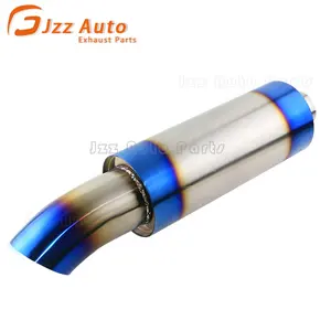 JZZ high quality Universal car muffler pipe stainless exhaust muffler 51mm to 89mm