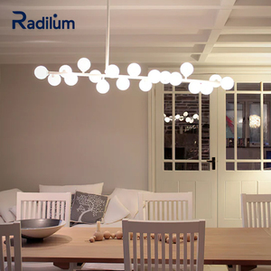 <span class=keywords><strong>Lampadario</strong></span> rotondo Heracleum, pendente barra di derivazione con sfumature <span class=keywords><strong>a</strong></span> globo opale, luce <span class=keywords><strong>a</strong></span> <span class=keywords><strong>sospensione</strong></span> nera opaca per sala da pranzo e cucina - Product Image 1