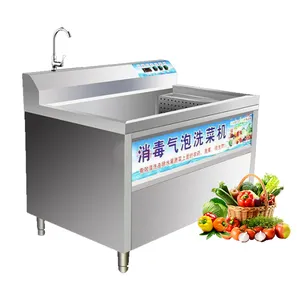 Commercial Ozone Fruit And Vegetable Washer Cleaning Bubble Carrot Cassava Apple Washing Machine cassava cleaning machine