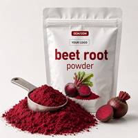 Poudre de Betterave Séchée par Pulvérisation, Poudre de Jus de Betterave Rouge Soluble dans l'Eau, Ingrédient pour Boissons, Marque Privée, OEM, ODM, Vente en Gros, Fourniture en Vrac