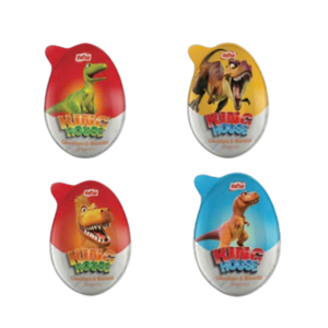 Huevo Sorpresa de Dinosaurio King House, Huevo Sorpresa de Chocolate y Galletas con Juguete de Dinosaurio Coleccionable para Niños - Product Image 1