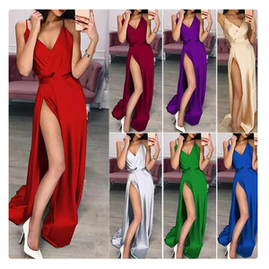 slim fit dress slacks AABEI DRESS Prom Dress Charming Mermaid Deep V Neck Backless Satin Sex –  Aabei Dress main image 0
