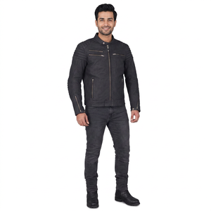 Nouvelle arrivée Veste en cuir de moto personnalisée légère pour homme Vêtements de sport de plein air de haute qualité Coupe-vent Grande taille - Product Image 1