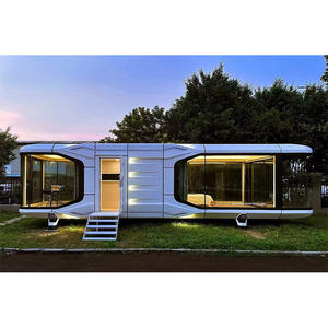 Cápsula prefabricada contemporánea de alta calidad, habitación de Hotel de lujo moderno, cápsula espacial de vidrio, casa móvil de fácil instalación - Product Image 5