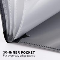 Porte-documents personnalisé à 10 pochettes, format A4, en plastique PP imperméable, organisateur de documents avec bouton pression, fournitures de bureau et scolaires