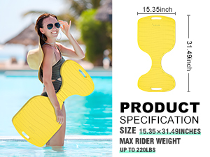 WOOWAVE Sella Galleggiante Non Gonfiabile - Galleggiamento Confortevole in Schiuma, Design Ergonomico, Superficie Antiscivolo, Facile da Trasportare e Riporre - Product Image 2