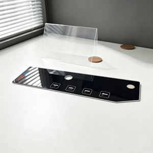 Panel de Control de Plancha Eléctrica Personalizado OEM, Membrana Adhesiva con Indicadores Rojos y Azules, Impresión Serigráfica - Product Image 1