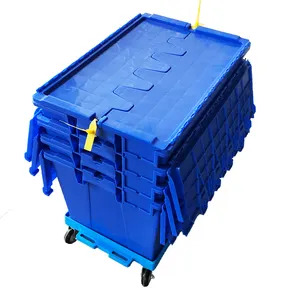 heavy duty logistics Industry rolling box shipping totes with dolly