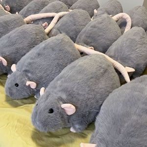 Almohada de peluche de conejito de Guinea, juguete de peluche suave para niños y adultos, regalo unisex a partir de 14 años, color gris con orejas y cola rosas - Product Image 1
