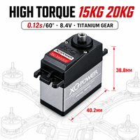 Servomoteur numérique sans noyau étanche en titane 15KG 20KG XQ-POWER S4016D S4020D pour pièces de drone RC, UAV, voiture, robot