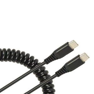 Custom Spiral <b>Cable</b> Coiled USB C to USB C <b>Data</b> Charger <b>Cables</b> Usb Type c Spirale - Product Image 2