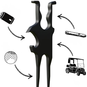 Outil multifonctionnel de golf universel : pince à cigare, outil de réparation de divots et support magnétique pour chariot de golf – Accessoires - Product Image 3
