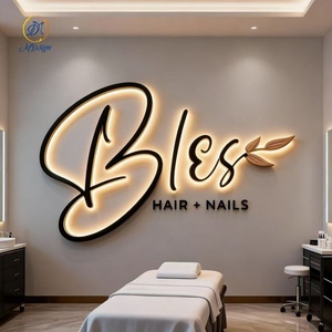 Logotipo personalizado Loja Placa Iluminada Personalizado Brilho Acrílico Negócios 3d Backlit Led Canal Carta Sinal para Spa Nail Shop - Product Image 6