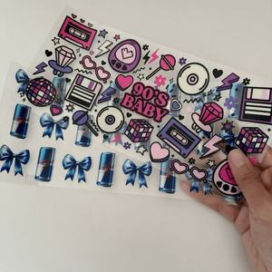 Transferencia UV DTF Personalizada a Prueba de Agua para Envolturas de Vasos, Embalaje, Envoltura de Vasos con Transferencia UV DTF, Impresiones UV DTF para Vasos Transparentes de 16 oz y Varios Tamaños - Product Image 3