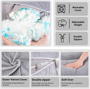 G Shape Pro Maternité Oreiller de Grossesse avec Couverture Amovible Réglable Soutien <span class=keywords><strong>pour</strong></span> Dos Hanche Ventre Jambes <span class=keywords><strong>pour</strong></span> Femmes Enceintes - Product Image 3