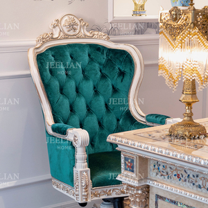 Julienne Pháp Sang Trọng Lớn Bàn Và Ghế Đặt Tinh Tế Sồi Gỗ Khắc Vỏ Sàn Gỗ Rắn Gỗ Cho Nhà Sử Dụng Nhà - Product Image 3