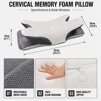 Oreiller cervical moderne en mousse à mémoire de forme certifié OEKO-TEX, tissu respirant et rafraîchissant, design ergonomique, logo personnalisé