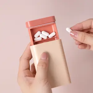 Nouveau élégant en plastique Portable boîte à pilules étanche voyage hebdomadaire étuis à pilules détachable 6 compartiments pilulier
