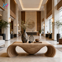 Table basse en bois de luxe YMJ, design moderne et écologique, forme unique, en bois massif, mobilier personnalisé pour la maison et la cour.