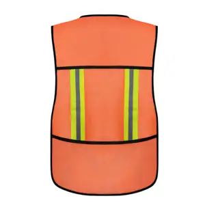 Safety Vest Chaleco Reflectivos OEM Logo Customization High Visibility Reflective Vest Hi Vis Vest For Roadway Safety 60G/M2