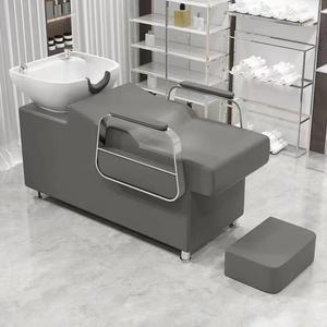 Chaise de lavage de cheveux Kelly, mobilier de salon, fauteuil de barbier, lit de shampooing inclinable - Product Image 3