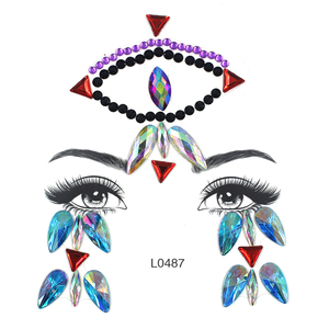 ZHONGLI - Joyas Temporales Coloridas <span class=keywords><strong>para</strong></span> el Cuerpo y <span class=keywords><strong>la</strong></span> <span class=keywords><strong>Cara</strong></span> <span class=keywords><strong>para</strong></span> Halloween, Pegatinas de Tatuajes con <span class=keywords><strong>Gemas</strong></span>, Modelo de Gema de Halloween Hecha en China <span class=keywords><strong>para</strong></span> Adultos y Niños - Product Image 5