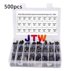 ชุดตัวอย่างคาปาซิเตอร์อะลูมิเนียมอิเล็กโทรไลต์ JTW 0.1UF-1000UF แบบโพลาไรซ์ สำหรับซ่อมอุปกรณ์อิเล็กทรอนิกส์และงาน DIY - Product Image 4