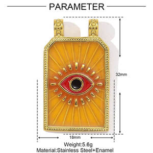 Colgante de Acero Inoxidable con Ojo de Diablo y Águila, Chapado en Oro Pulido, para <span class=keywords><strong>Tarot</strong></span>, Unisex - Product Image 4