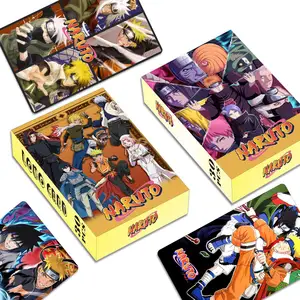 39 desain campuran Anime 30 buah/set Luffy dua sisi kartu Lomo kartun mata-mata keluarga biru kunci Jojo Demon Slayer koleksi kartu dengan