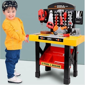 Atelier de construction en plastique, <span class=keywords><strong>jouet</strong></span> d'imitation |   Banc d'atelier de <span class=keywords><strong>bricolage</strong></span> pour enfants, jouets d'outils pour enfants, jouets d'outils pour garçons - Product Image 3