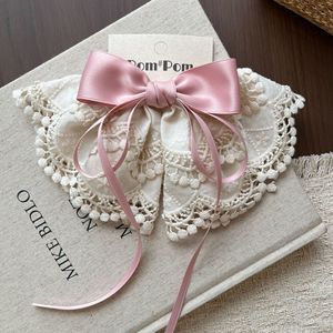 Jepit Rambut Gaya Bohemian Warna Beige Manis dengan Renda Berlubang, Pita Besar, Jepit Pita Mewah, Jepit Rambut Musim Semi, Jepit Rambut Dekoratif Elegan untuk Anak Perempuan - Product Image 2