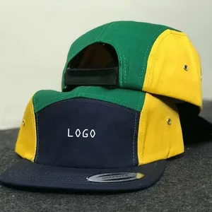 Custom Design Embroidery Logo All Over Printing 5 Panel Camp Cap Sports Running Camper Hat Lightweight Outdoor Camping Cap