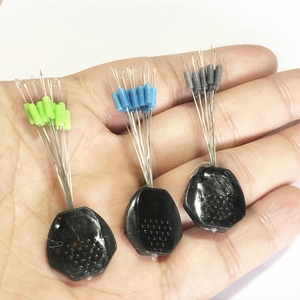 右上AC011钓鱼梭子停止圆柱形硅胶梭子停止鲤鱼钓鱼喂食器的漂浮塞 - Product Image 1