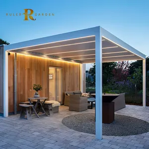 3x3 6x4 4 4x4 a parete moderna bioclima prova di marciume impermeabile retrattile motorizzato feritoia pergola in alluminio esterno