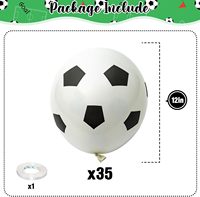 Décorations de fête en latex noir et blanc pour enfants, thème football, pour fête de naissance, ballons en forme de ballon de football