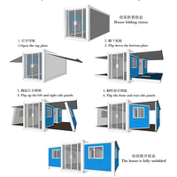 Villa à Vendre, Maison Mobile Préfabriquée Facile à Assembler de 20 pieds et 40 pieds, Petite Maison Préfabriquée Extensible à 2, 3 ou 4 Chambres, Conteneur d'Habitation