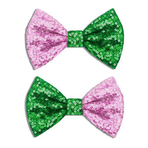 Wholesale Metal Christmas Green <b>Red</b> and White <b>Sequined</b> Hairpins for Girls Party Head Accessories - Product Image 1