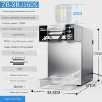 Machine à glace pilée automatique portable commerciale hawaïenne avec deux râpes, haute capacité 60-180 kg/24h pour camions de restauration et événements