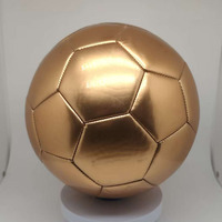 Ballon de football officiel taille 5, cousu main, brillant or, haute rétention d'air, pour les fans de sport, collection de ballons cadeaux des fabricants