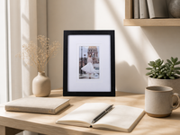 Cadre photo en MDF noir, gris, blanc, taille personnalisée, simple couche, pour table ou mur, décoration intérieure