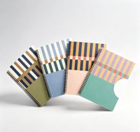 Carnet à spirales pour étudiants, personnalisable, avec couverture en papier, pour écrire un journal/une chronique
