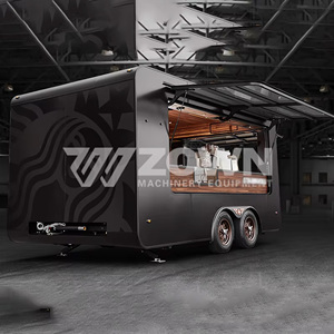 Commercial Luxury Fashionable <b>Towable</b> Electric Food Trailer Mobile Food Cart Double Sink Water Faucet Working Counter for - Product Image 5