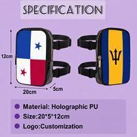 Sac banane à motif drapeaux des Caraïbes, sac de cuisse drapeau de Grenada, sacoche de jambe pour femme, pochette de jambe avec sangles réglables, sac banane de carnaval