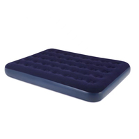 Matelas gonflable de voyage gonflable floqué en PVC lit gonflable gonflable avec pompe à main intégrée