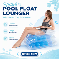 Fauteuil flottant léger en PVC pour piscine et plage – Idéal pour l'été en extérieur