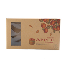 Scatola Premium Estraibile per Frutta in Carta Kraft Rigida con Finestra in PET per Esposizione Prodotti, Confezione Regalo Personalizzata