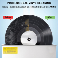 Nettoyeurs à ultrasons industriels 180W 40KHZ 6.5L nettoyeur de disque vinyle Machine de nettoyage à ultrasons haute puissance