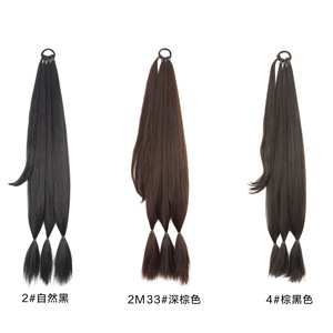 Extensiones de Cabello Sintético de 34 Pulgadas <span class=keywords><strong>para</strong></span> Cola de Caballo, Cola de Caballo Trenzada DIY con Banda Elástica y Anillo <span class=keywords><strong>para</strong></span> el Cabello, <span class=keywords><strong>Trenzas</strong></span> <span class=keywords><strong>para</strong></span> Mujer - Product Image 4